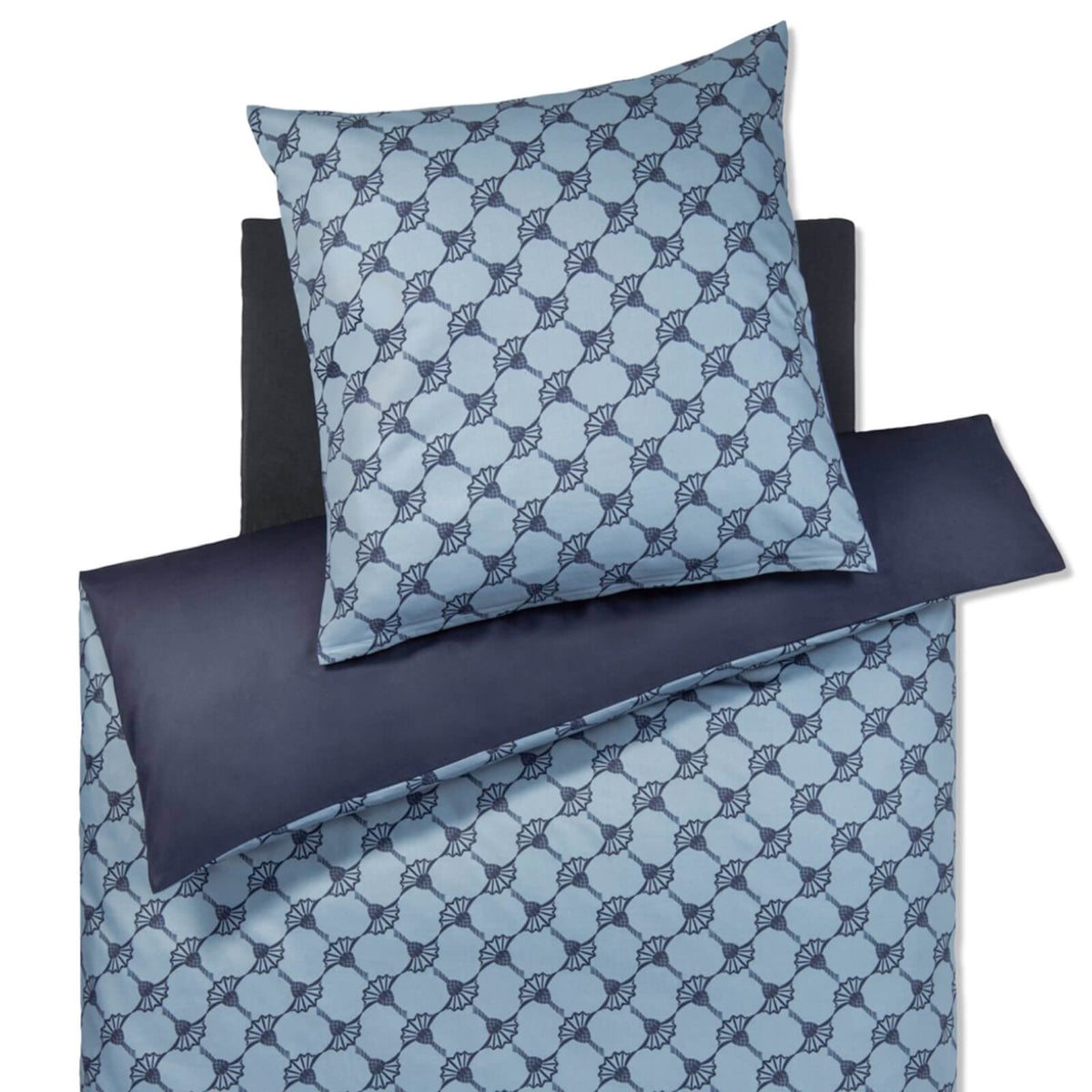 bettwaesche bettgarnitur cornflower einfarbig blau joop