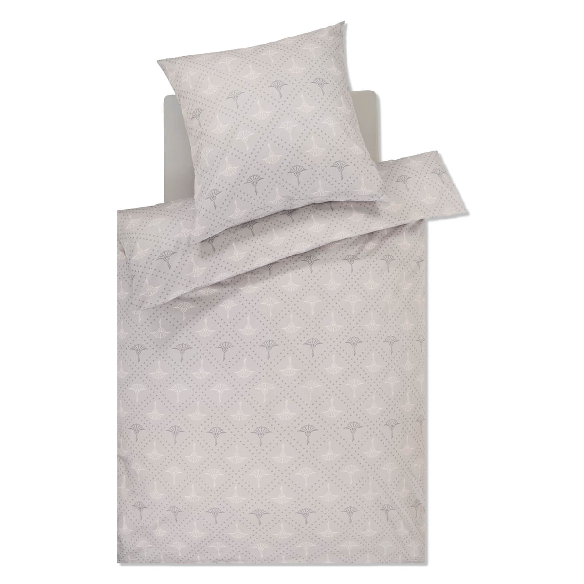 bettwaesche bettgarnitur cornflower gepunktet grau