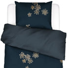bettwaesche essenza blau blueten weiß baumwollsatin