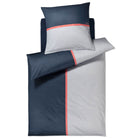 bettwaesche streifen linien blau grau lachsfarben mako satin