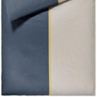 bettwaesche streifen dunkelblau grau beige baumwolle mako satin