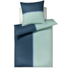 bettwaesche streifen dunkelblau mintgruen baumwolle mako satin