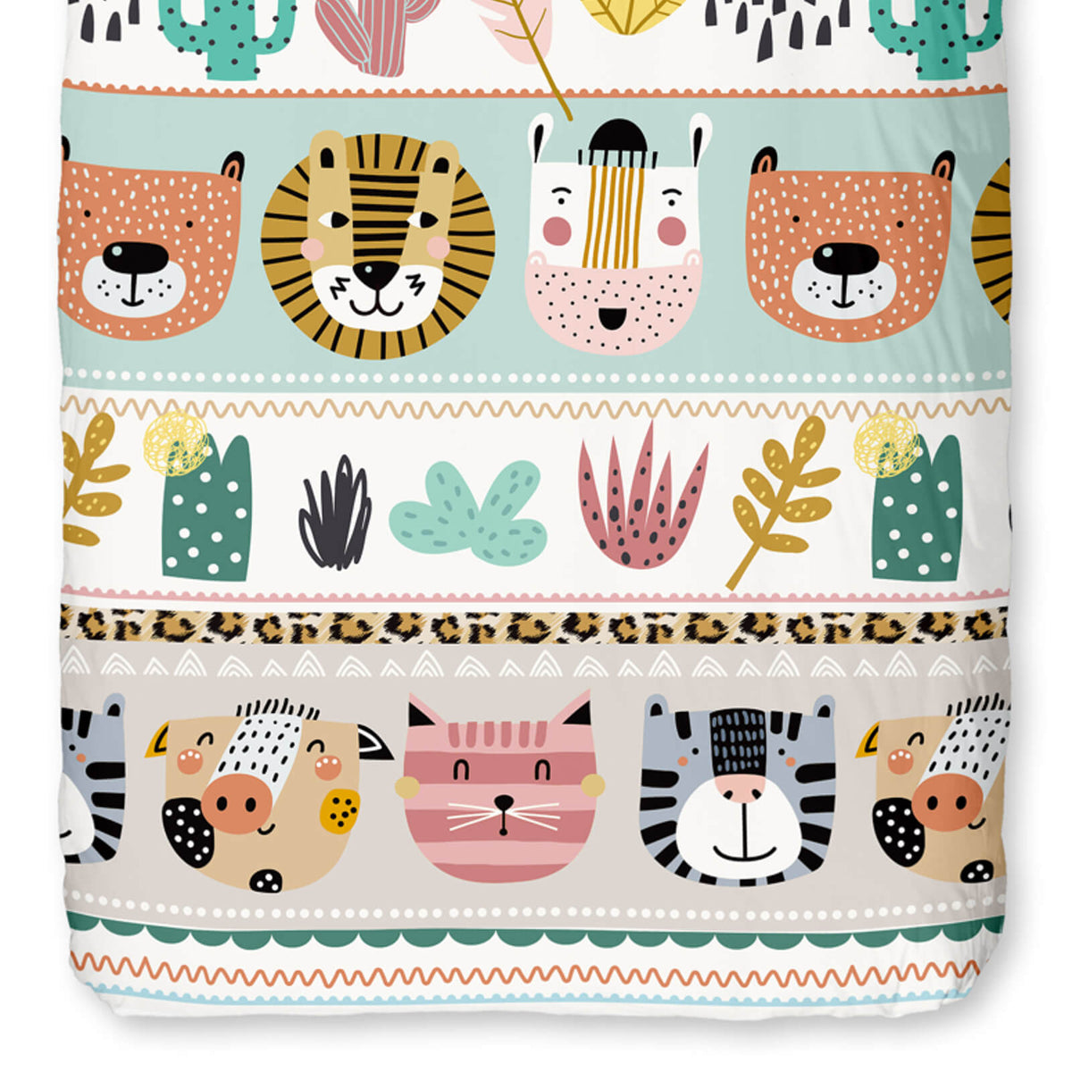 bettwaesche bettgarnitur tiere loewe raubkatze fell
