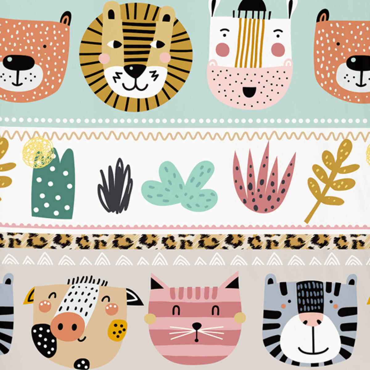 bettwaesche bettgarnitur tiere loewe raubkatze fell