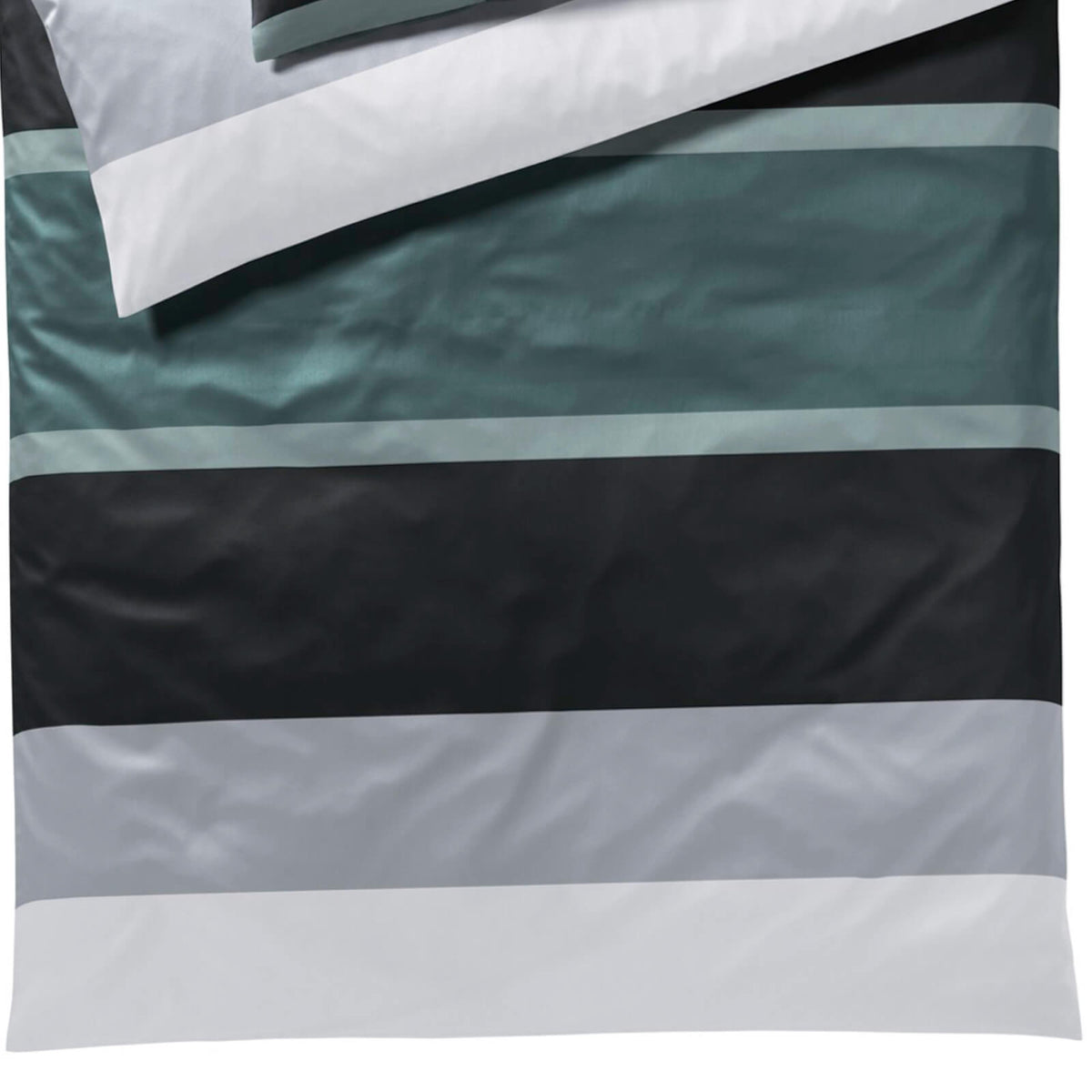 bettwaesche streifen linien gruen mako satin