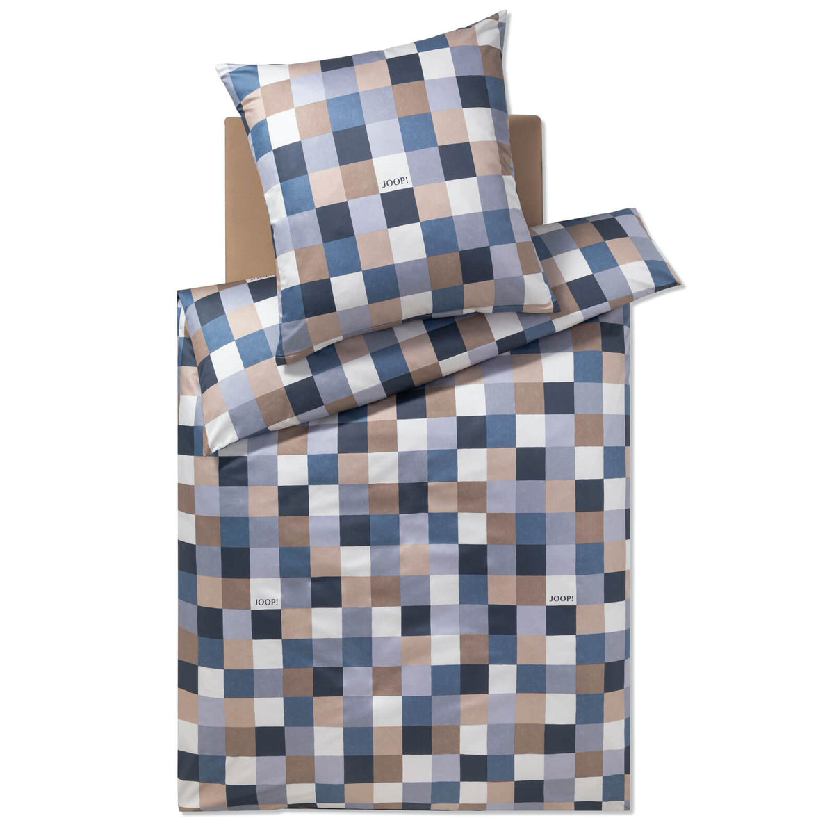 bettwaesche joop mosaic blau nude mako satin