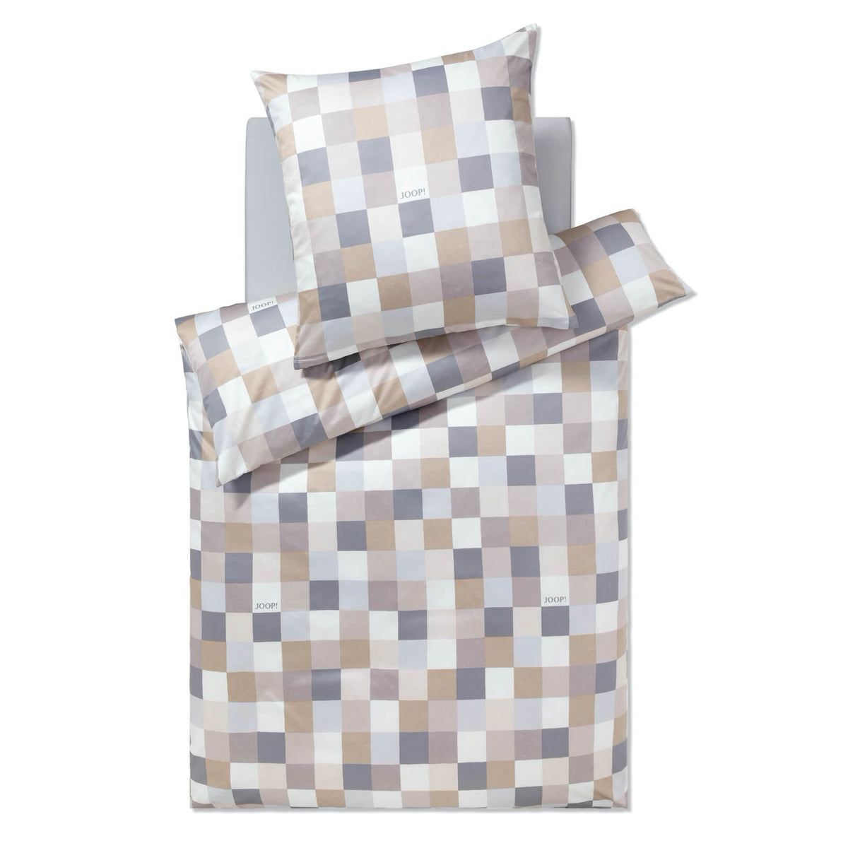 bettwaesche joop mosaic sand nude Mako Satin
