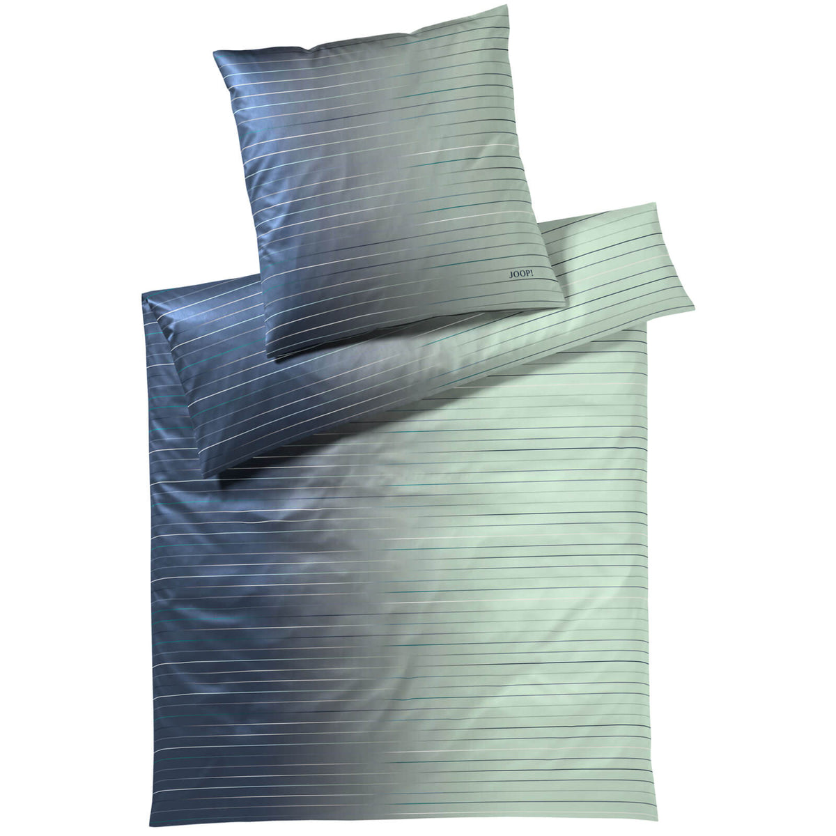 bettwaesche linien streifen blau mako satin