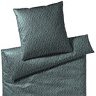 bettwaesche schriftzuege gruen mako satin