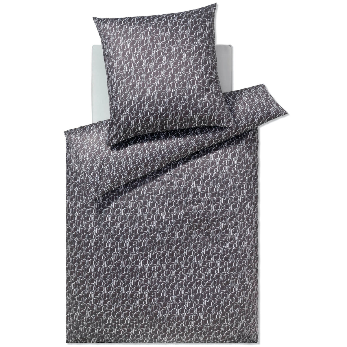 bettwaesche joop! gemustert graphite grau mako satin