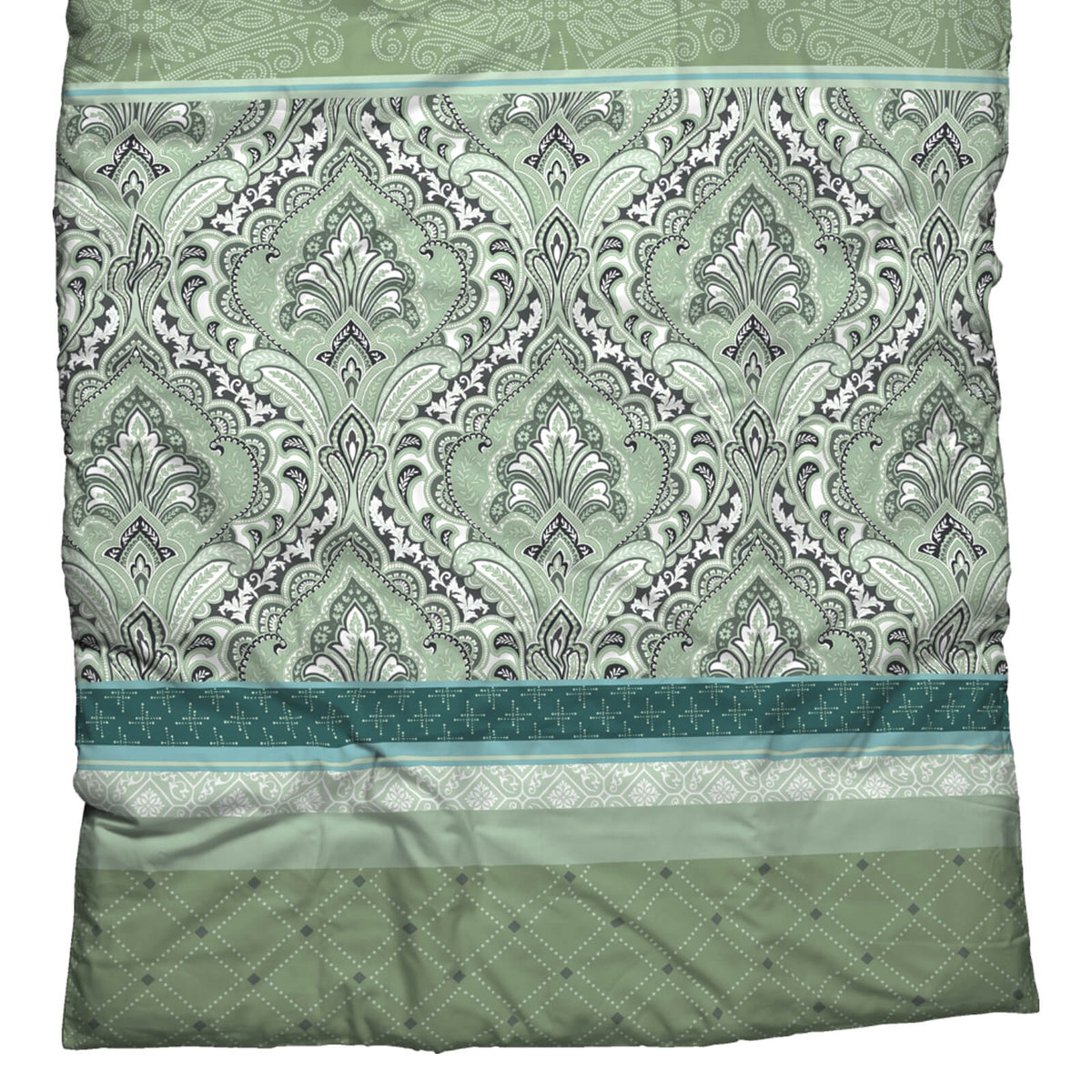 bettwaesche mandala gemustert satin salbei