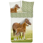 bettwaesche pferd baby blumen baumwolle renforcé