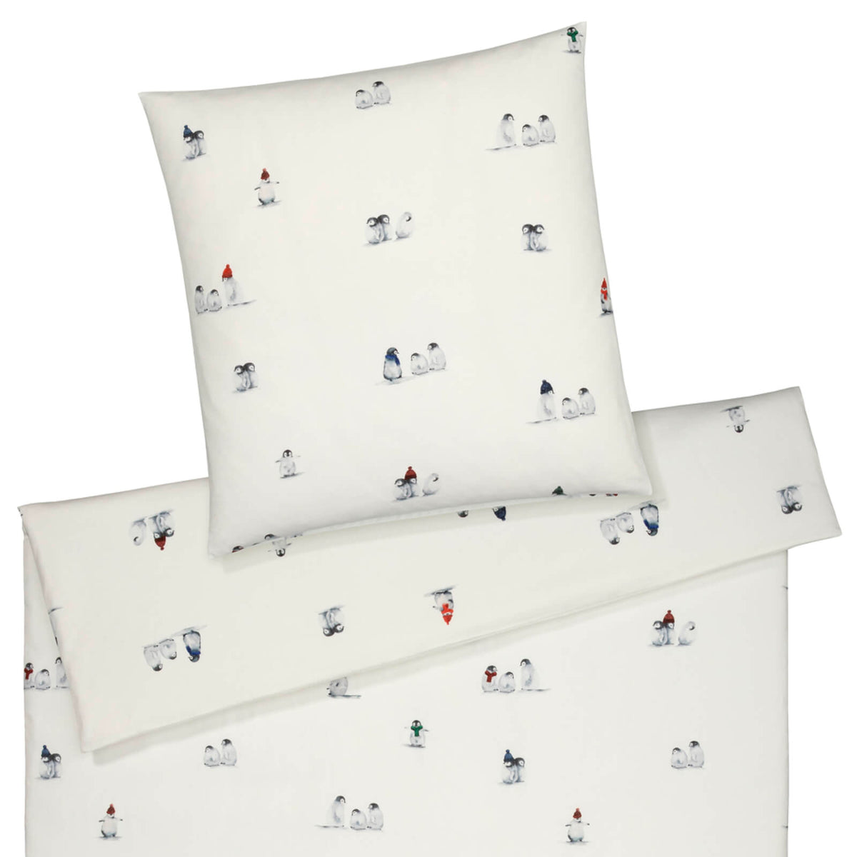 bettwaesche tiermotiv flanell schneeweiß