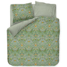 bettgarnitur bettwaesche blumen blaetter gruen