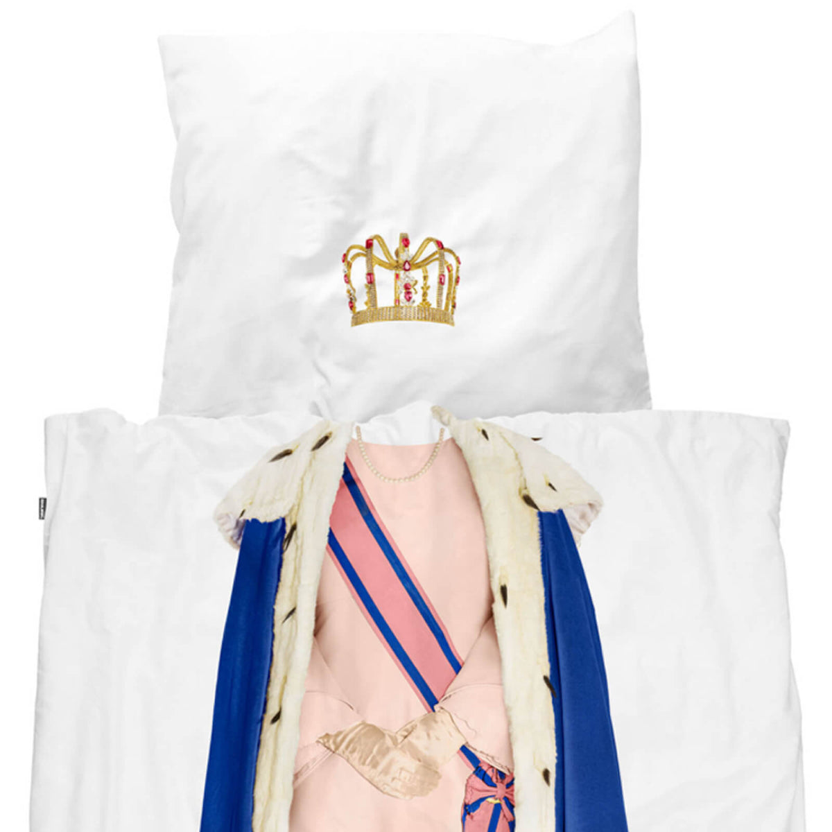 bettwaesche queen koenigin krone snurk rosa 