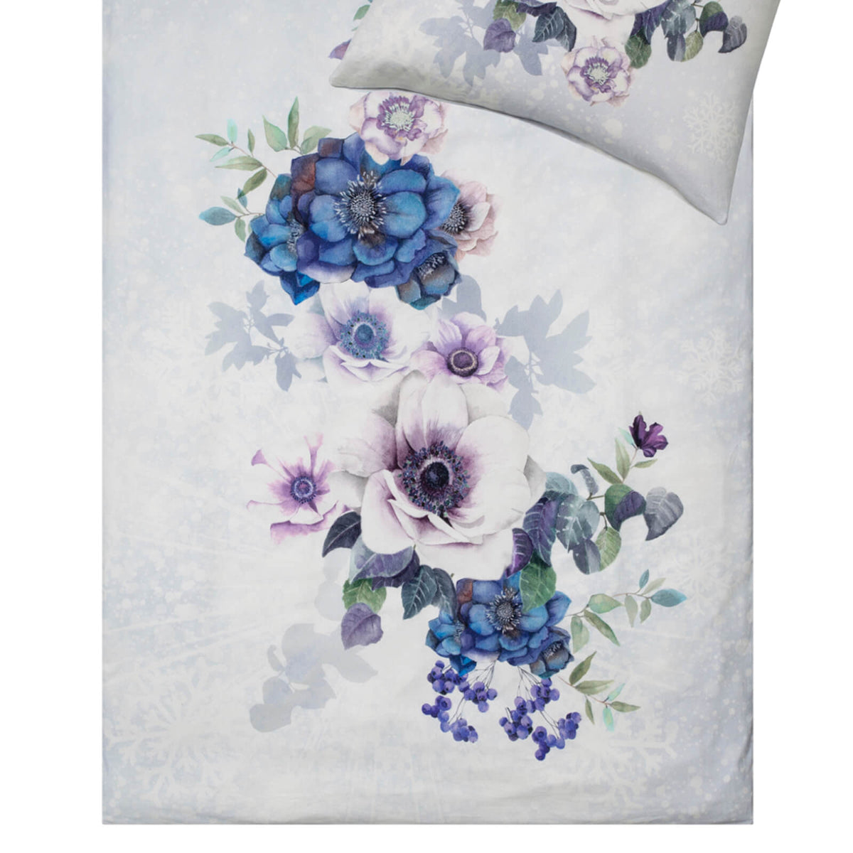 bettwaesche bluete floral lila eis winter