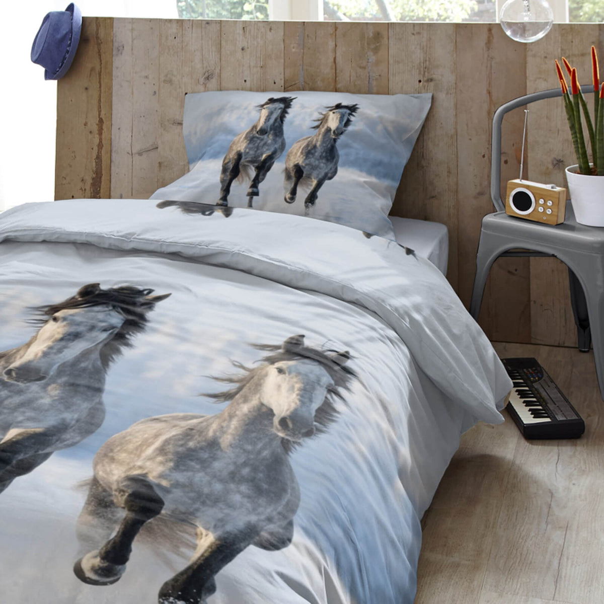 bettwaesche bettgarnitur pferde trendy bedding wildnis