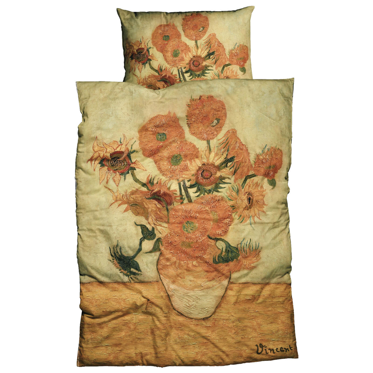 bettwaesche vincent van gogh kunstwerk malerei blumen vase