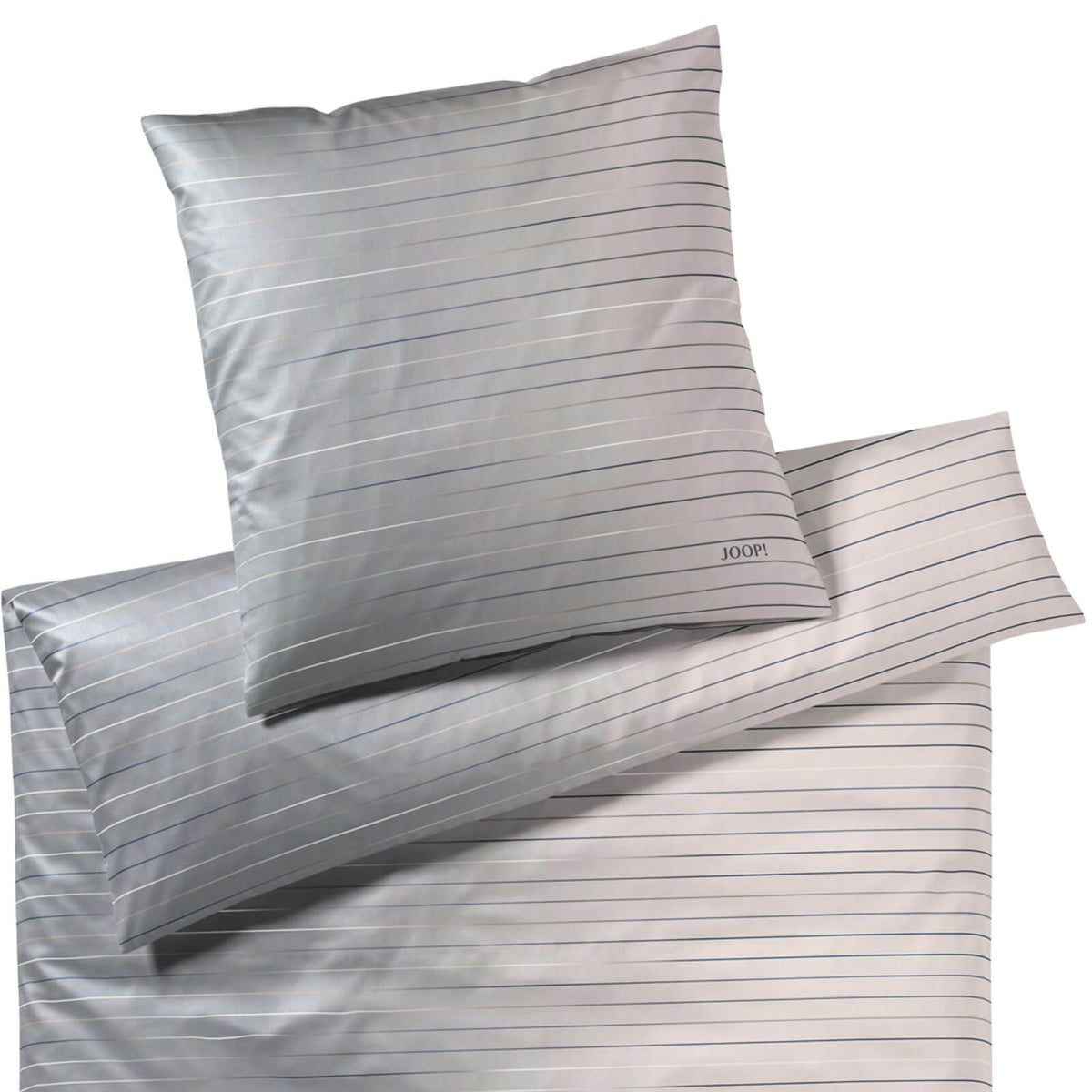 bettwaesche linien streifen grau mako satin