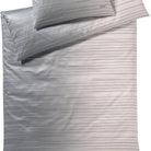 bettwaesche linien streifen grau mako satin
