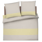 bettwaesche bettgarnitur gestreift gelb beige