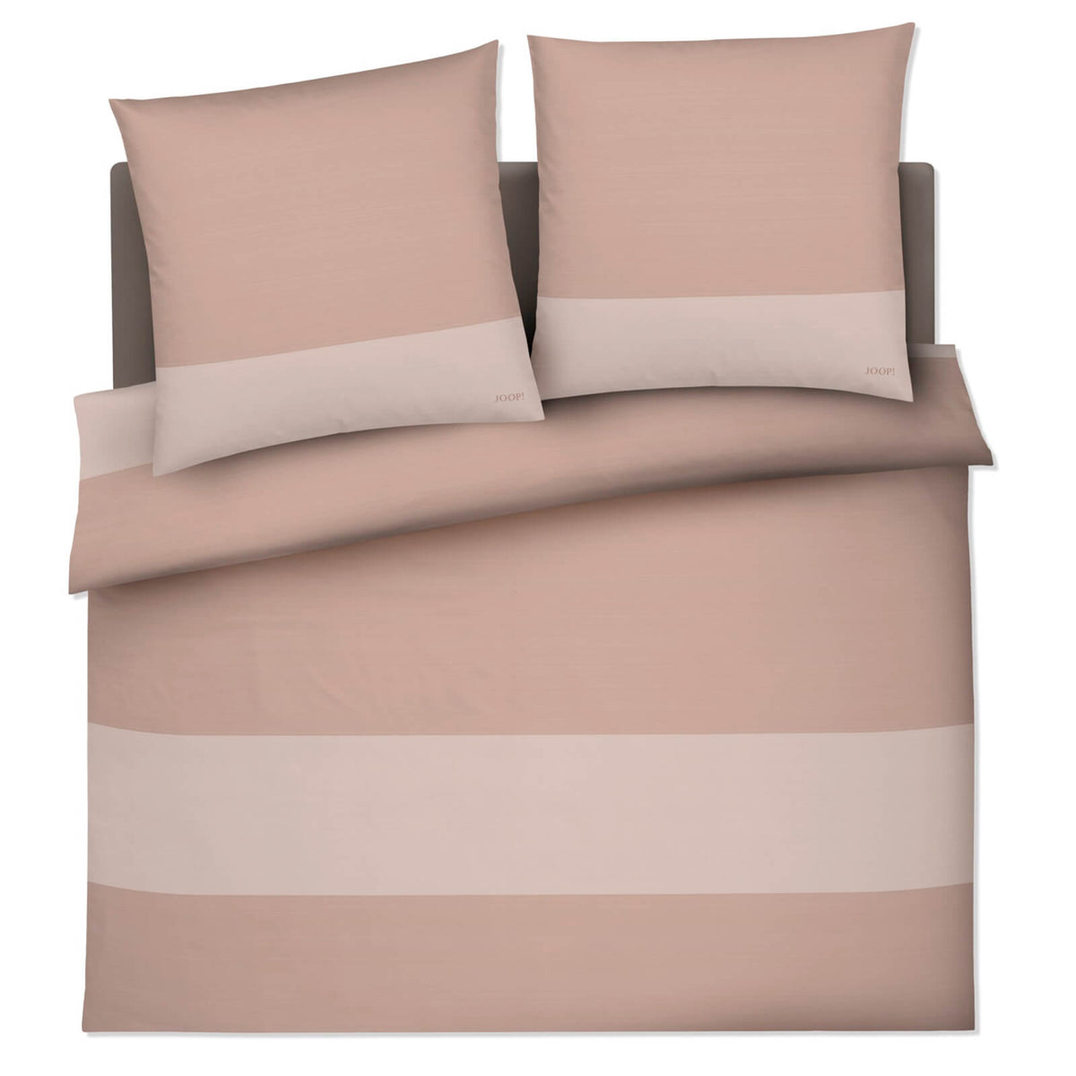 bettwaesche bettgarnitur gestreift creme rosa