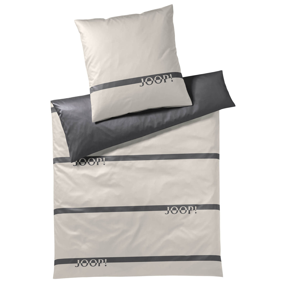 bettwaesche streifen grau weiß mako satin