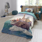 bettwaesche tiere arche noah giraffe loewe espico