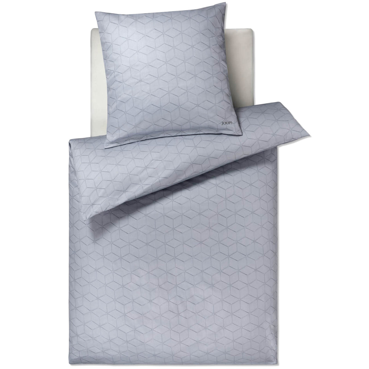 bettwaesche symmetrisch silber grau comfort satin