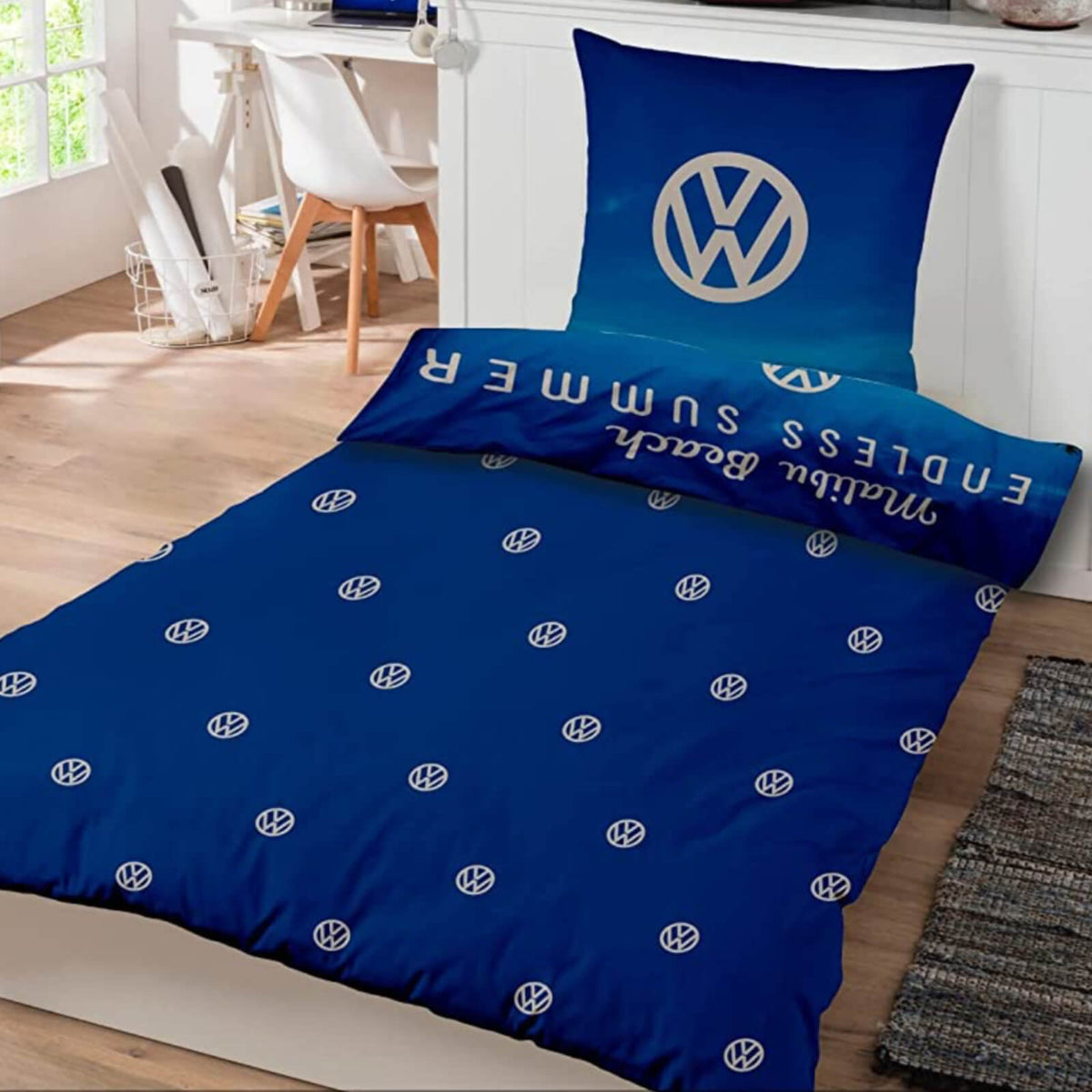 bettwäsche bettgarnitur auto vw t1 meer 