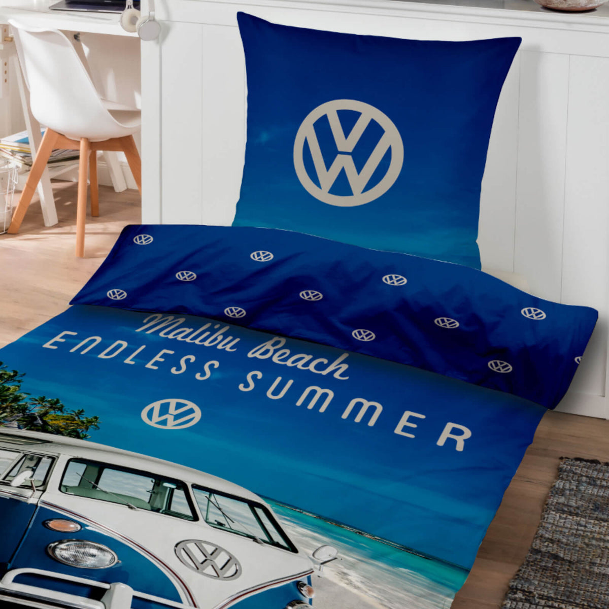 bettwäsche bettgarnitur auto vw t1 meer 