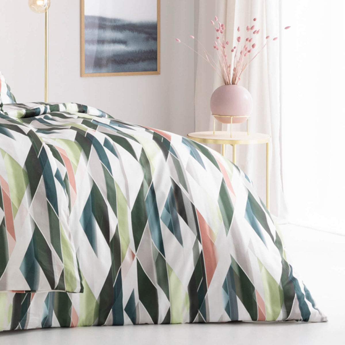 bettwaesche abstrakt gemustert mako satin