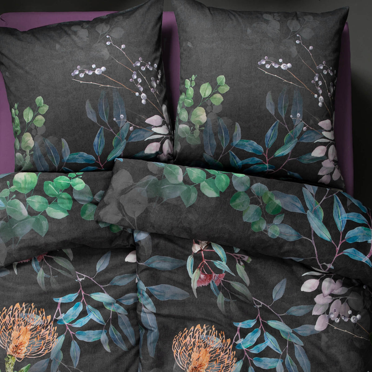 bettwaesche blumen blueten fruechte