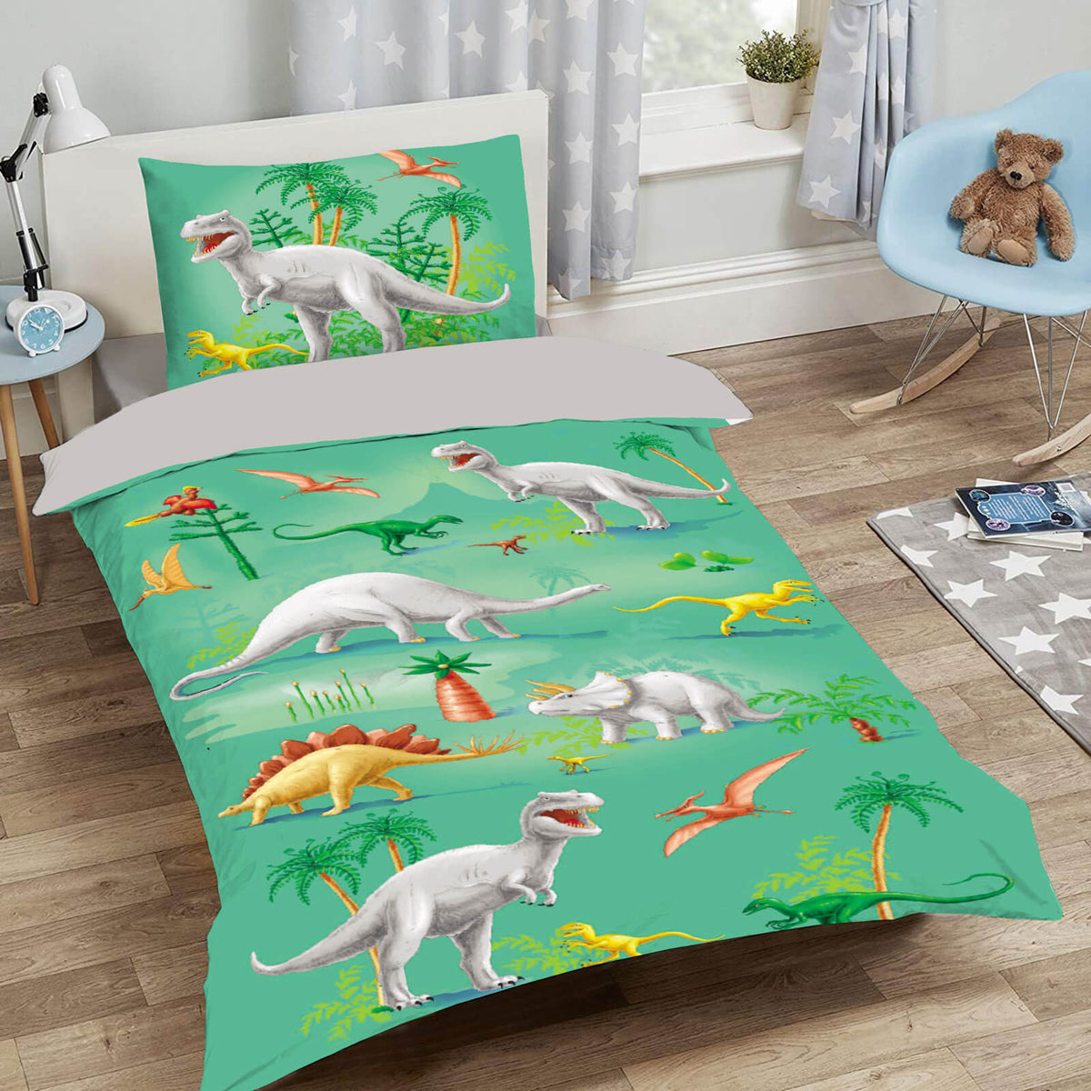 dino bettwaesche dinosaurier t rex langhals
