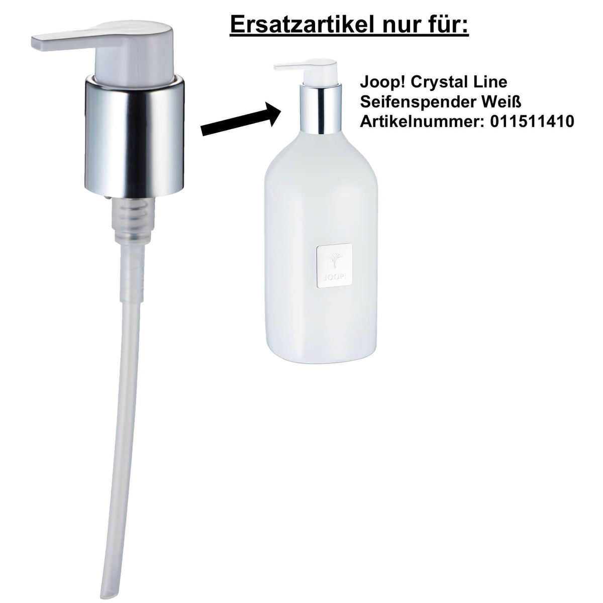 joop ersatzpumpenkopf crystal line bad accessoire 