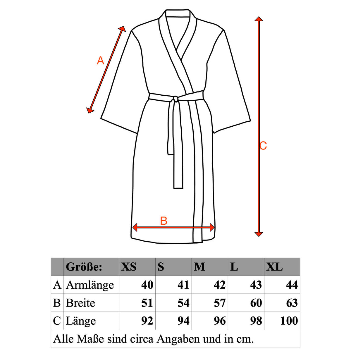 kimono morgenmantel fleur ecru blumen