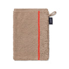 waschlappen beige rot baumwolle