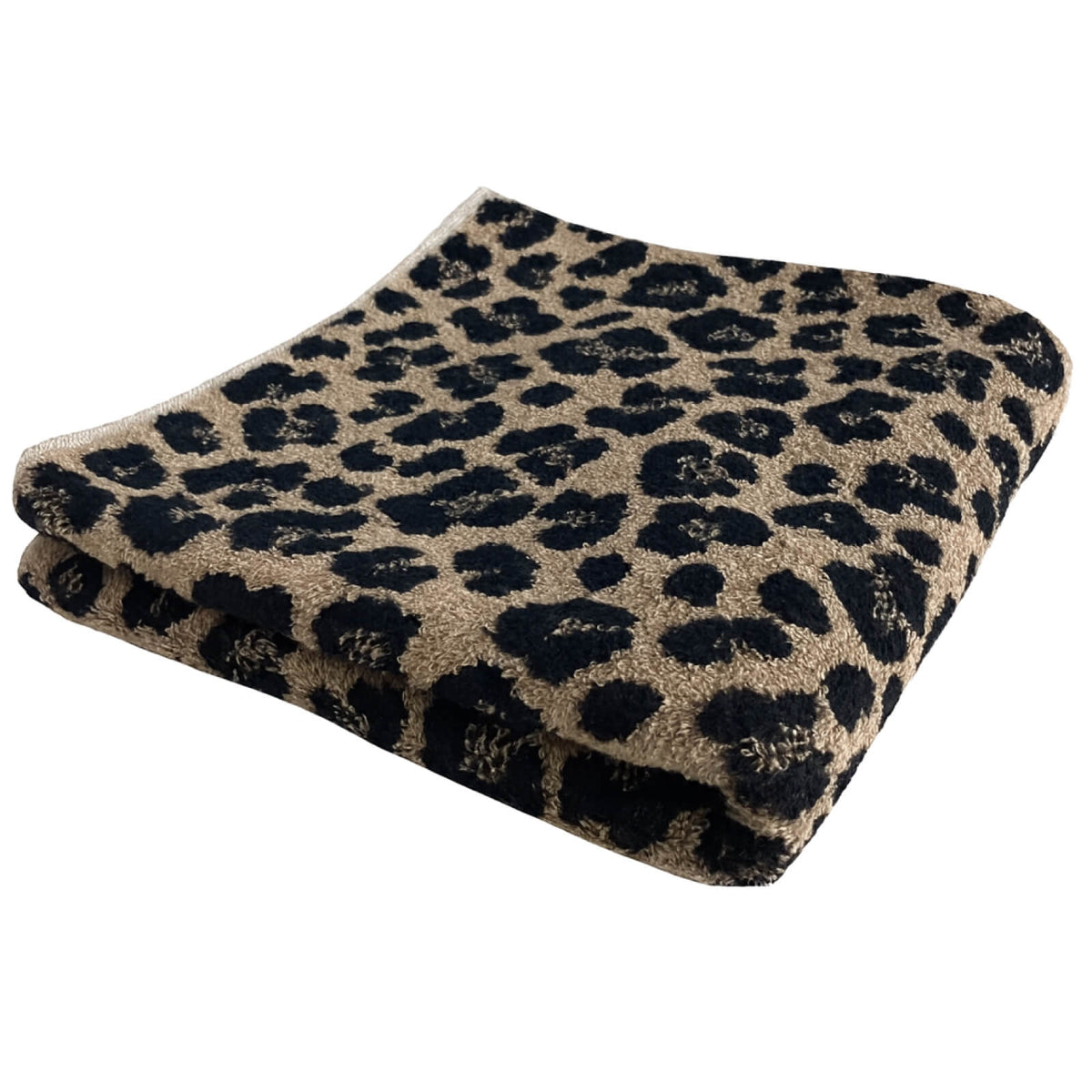 frottiertuch animal print leo braun schwarz