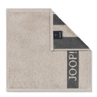 seiflappen beige grau frottier