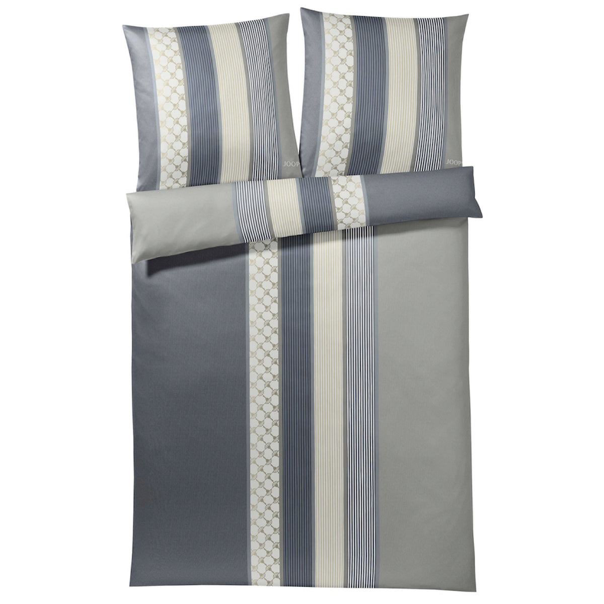 joop bettwaesche cornflower stripes deep coal 4069-09 mako satin