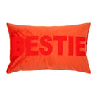 kissenhuelle kissenbezug schriftzug spruch freunde orange