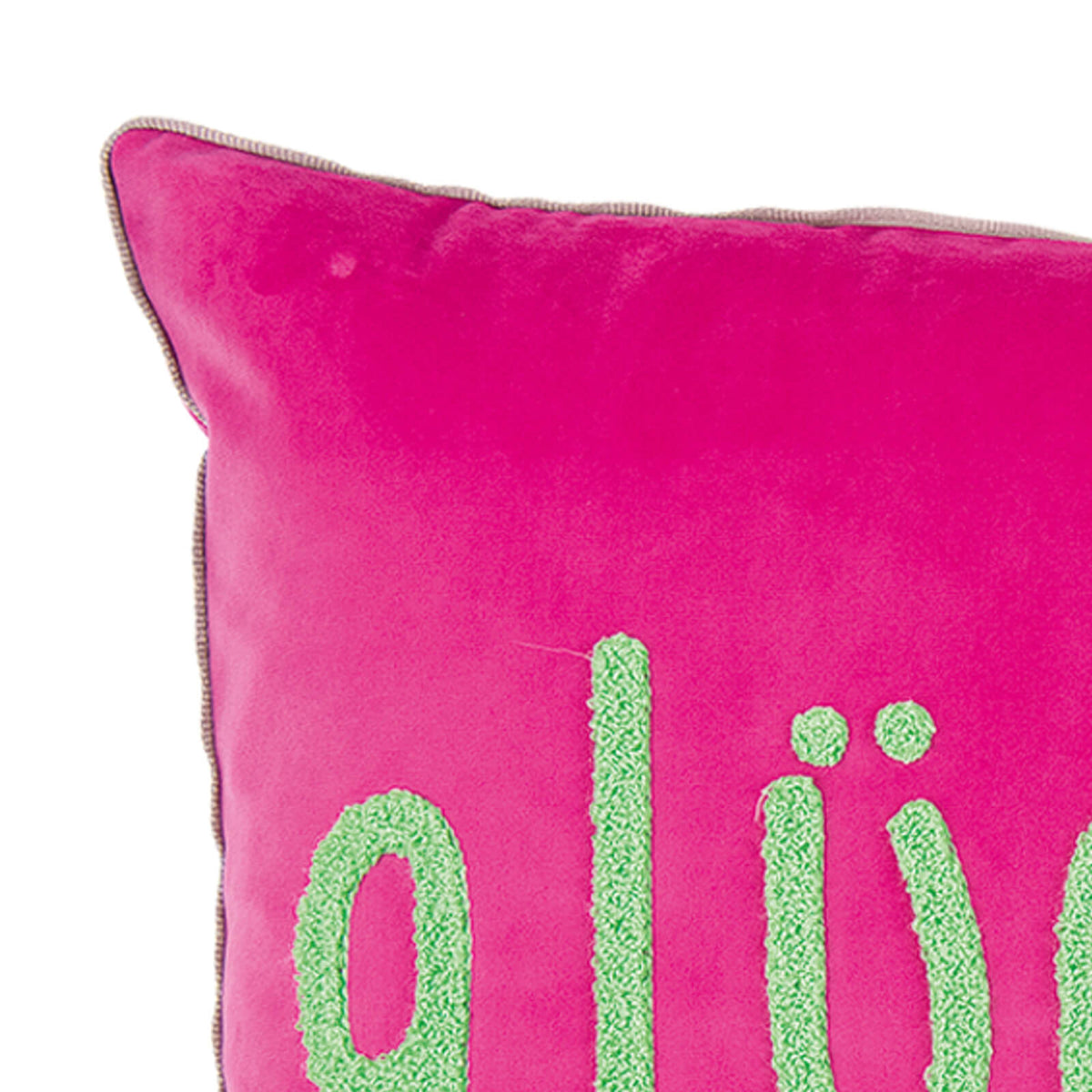 kissenhuelle kissenbezug schriftzug spruch hot pink