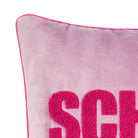 kissenhuelle kissenbezug schriftzug spruch lila pink