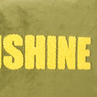 kissenhuelle kissenbezug schriftzug spruch sonnenstrahlen grün