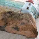 bettwaesche lighthouse meer blau baumwolle renforcé