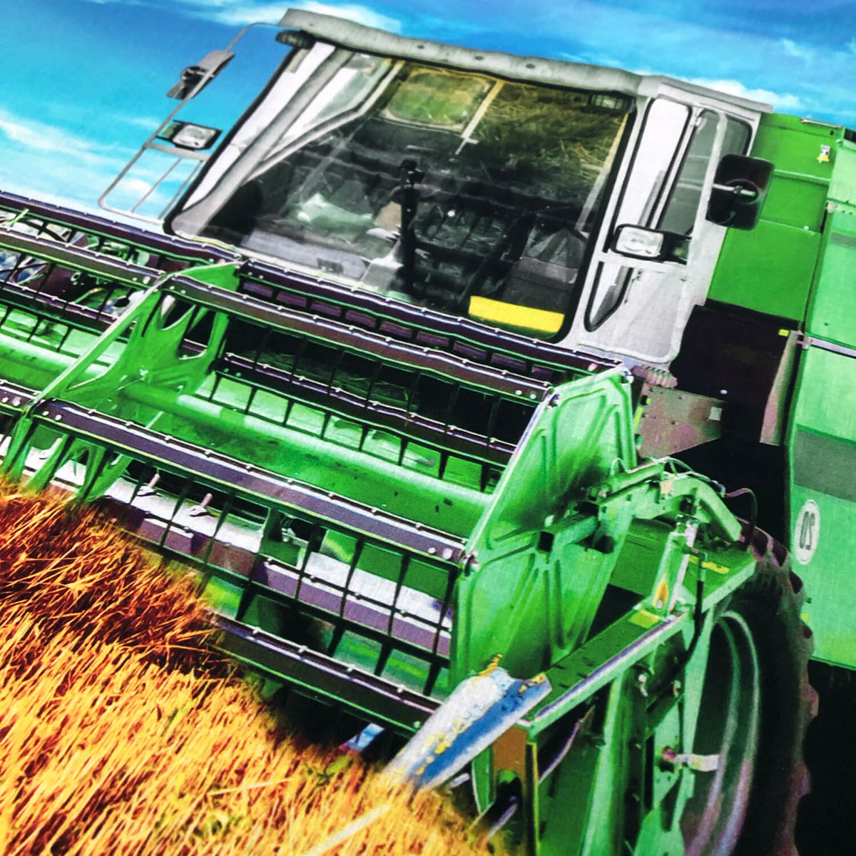bettwaesche maehdrescher stroh feld getreide