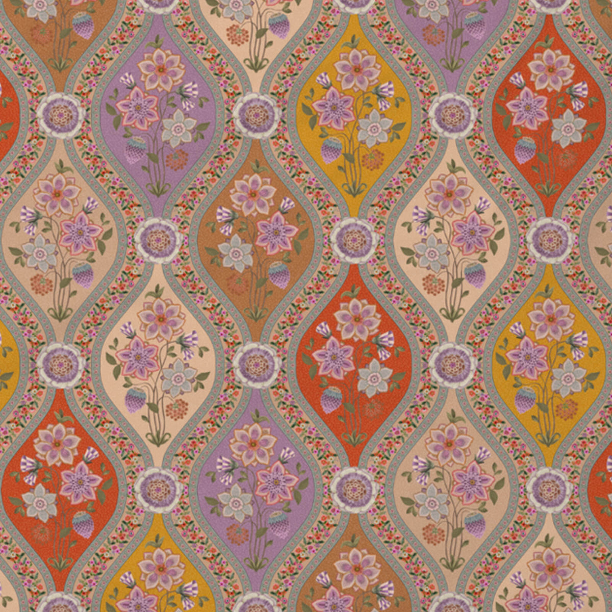 bettgarnitur bettwaesche blaetter muster rauten beige