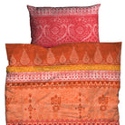 bettwaesche indi casatex ornamente organge rot paisley