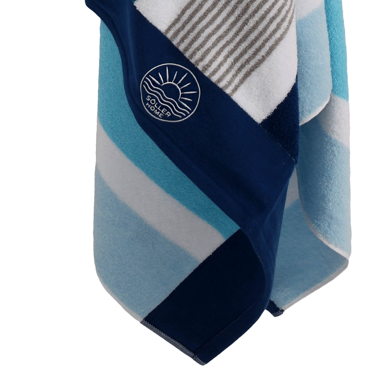 handtuch liegetuch jacquard baumwolle blau gestreift