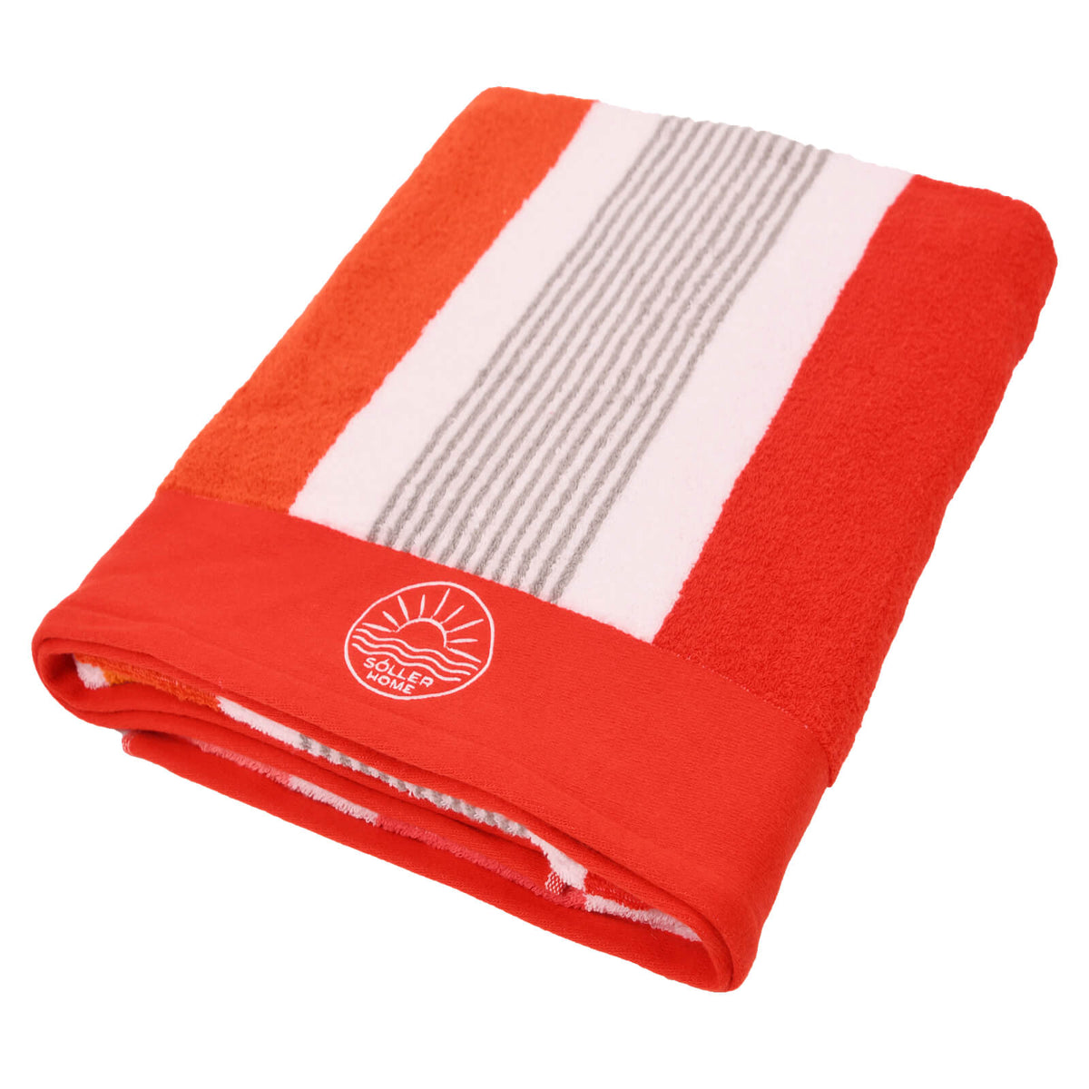 handtuch liegetuch jacquard baumwolle rot gestreift